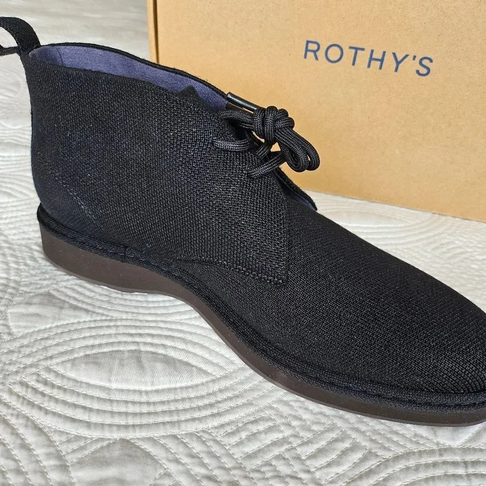 NIB Rothy's Chukka Boot Black Shoes 8.5